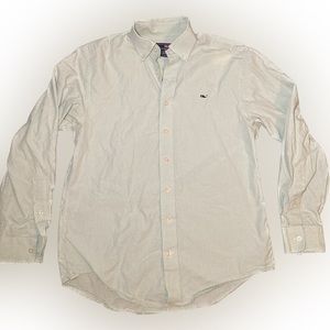 Vineyard Vines Men’s Button Down Green Plaid Whale Shirt size Small 100% Cotton